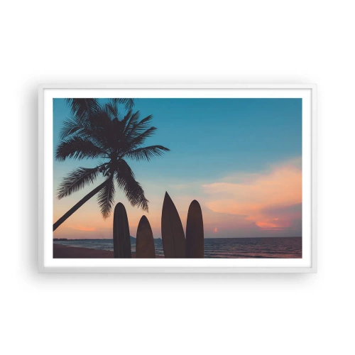 Affiche dans un cadre blanc - Poster - Demain sera amusant aussi - 91x61 cm