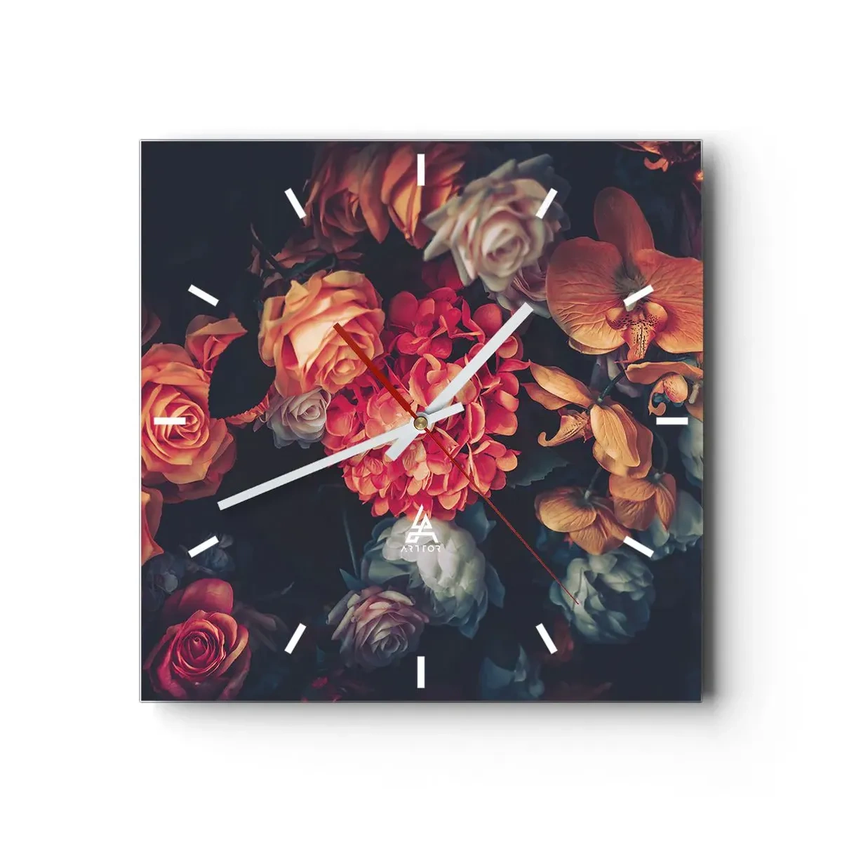 Horloge murale - Pendule murale - Comme chez les maîtres hollandais - 40x40 cm