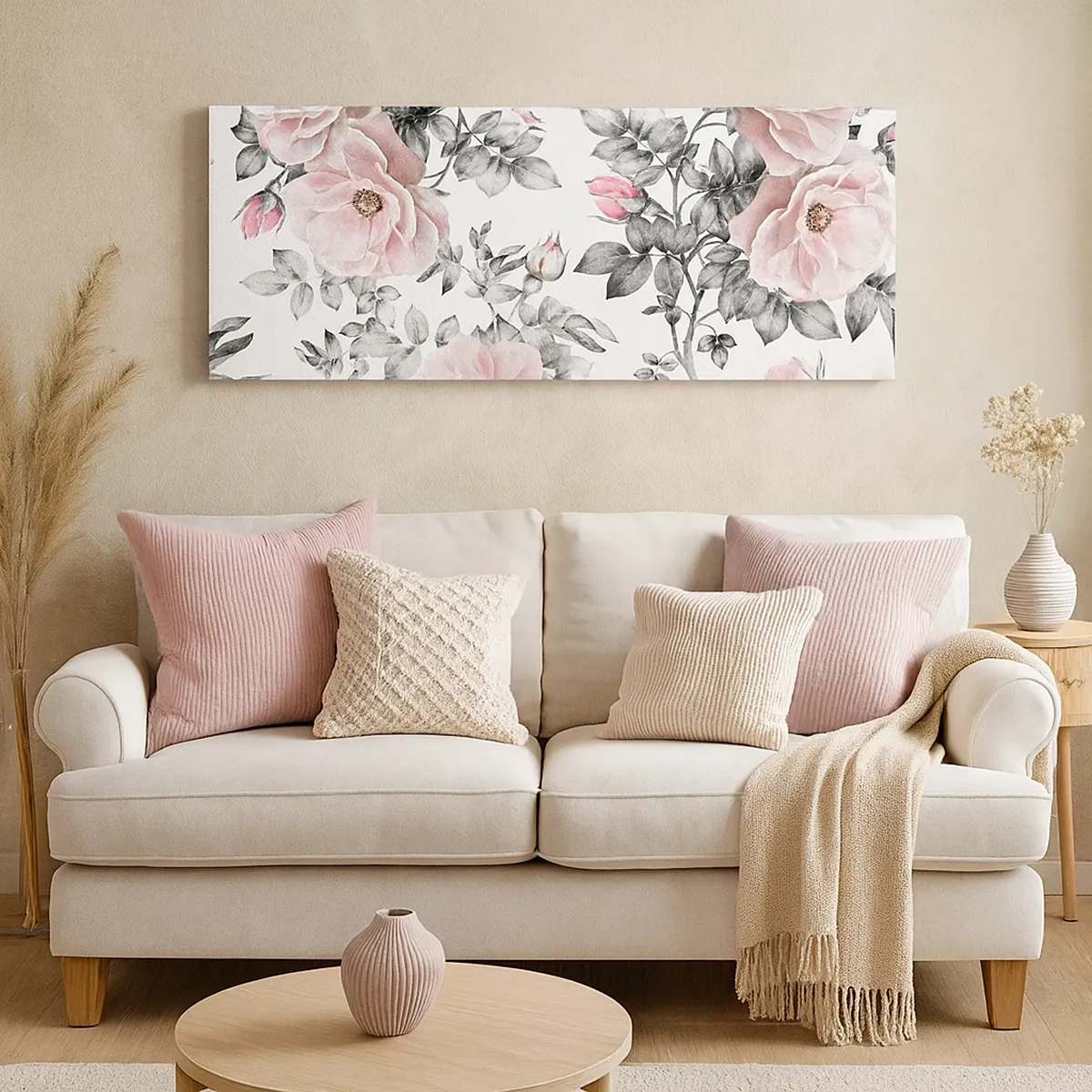 Impression sur toile - Image sur toile - Se perdre dans les fleurs des roses - 30x30 cm