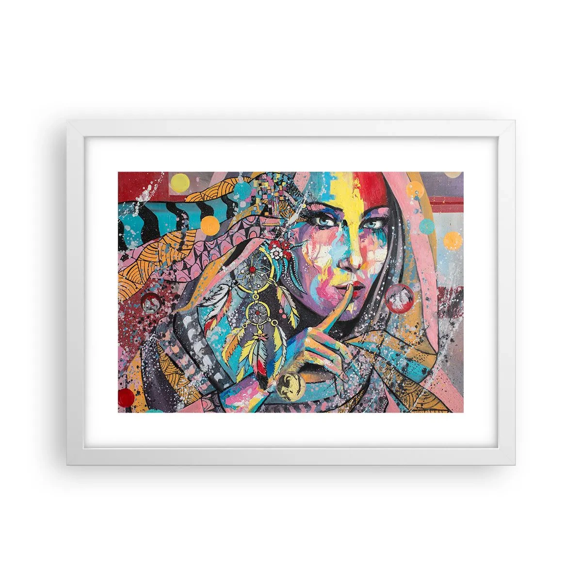 Affiche dans un cadre blanc - Poster - Taisez-vous jusqu'à ce que vous compreniez - 40x30 cm