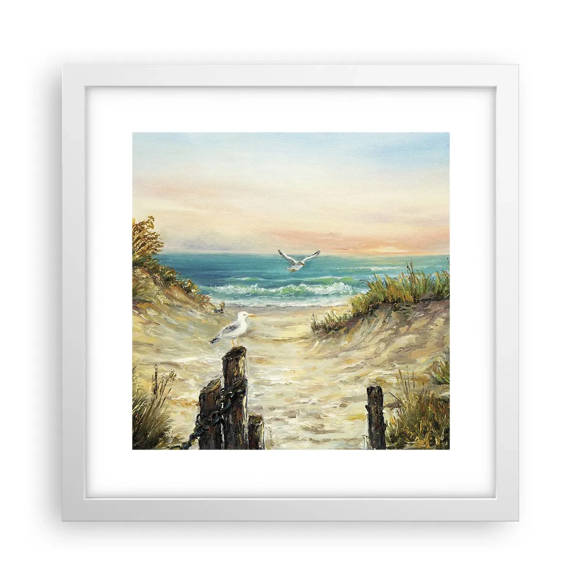 Affiche dans un cadre blanc - Poster - Retraite au calme - 30x30 cm