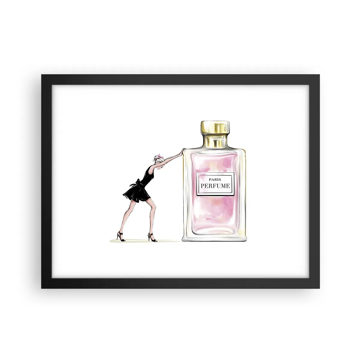 Affiche dans un cadre noir - Poster - L'essence des femmes - 40x30 cm