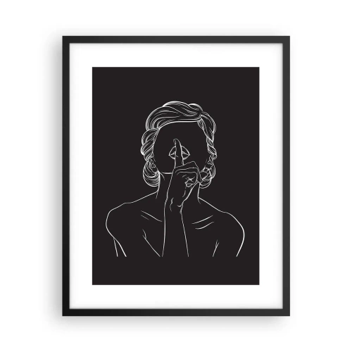 Affiche dans un cadre noir - Poster - La beauté s'épanouit en silence - 40x50 cm
