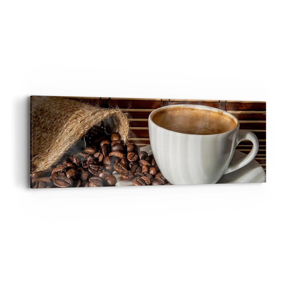 Impression sur toile - Image sur toile - La noirceur du charbon, la clarté de l'ambre - 90x30 cm