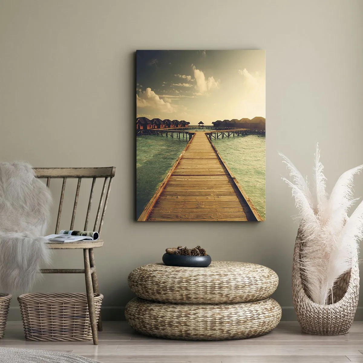 Impression sur toile - Image sur toile - Invitation chaleureuse - 55x100 cm