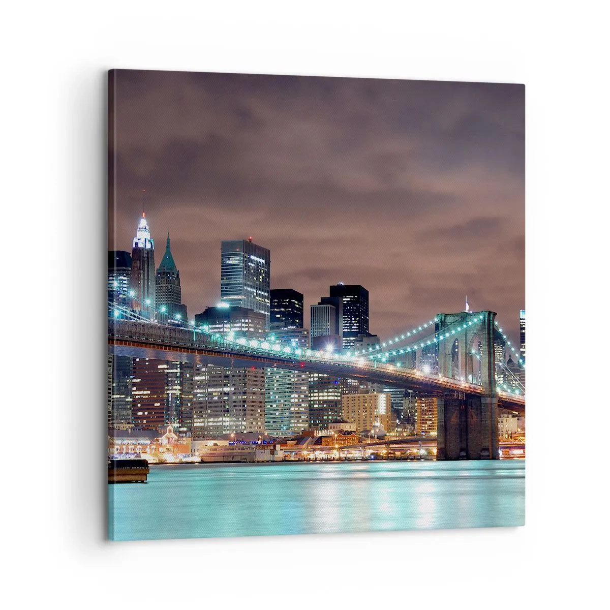 Impression sur toile - Image sur toile - Lumières des grandes villes - 60x60 cm