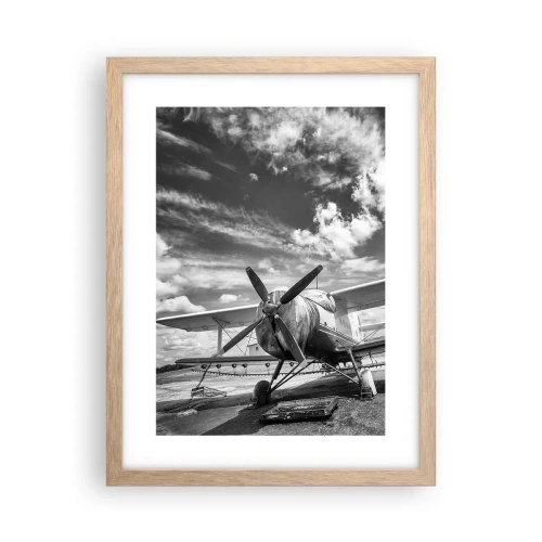 Affiche dans un chêne clair - Poster - Je suis impatient! - 30x40 cm