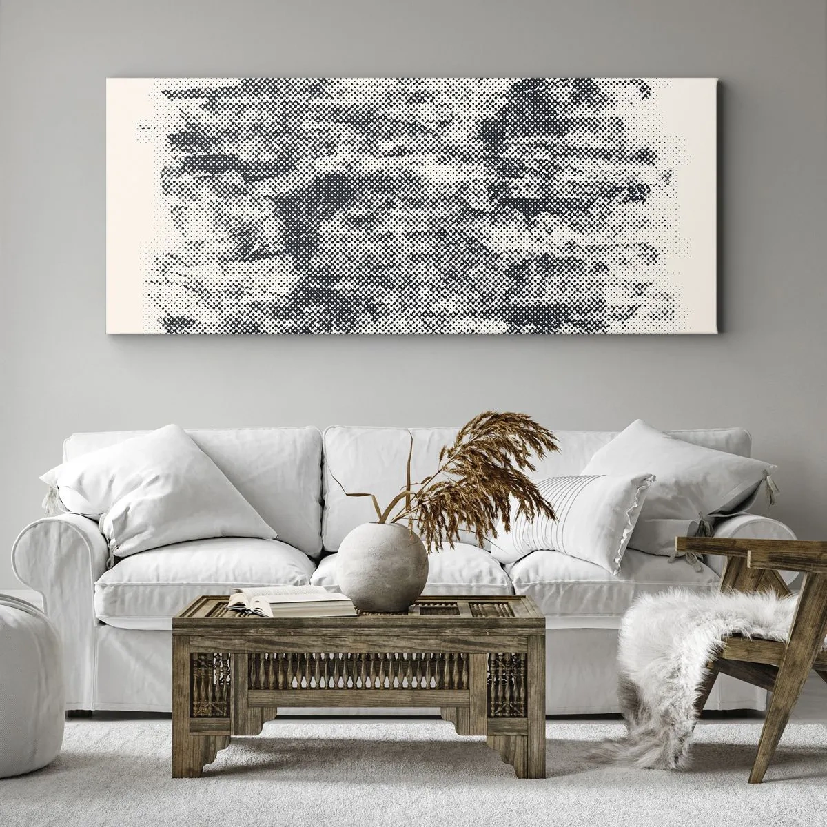 Impression sur toile - Image sur toile - Composition brumeuse - 100x40 cm