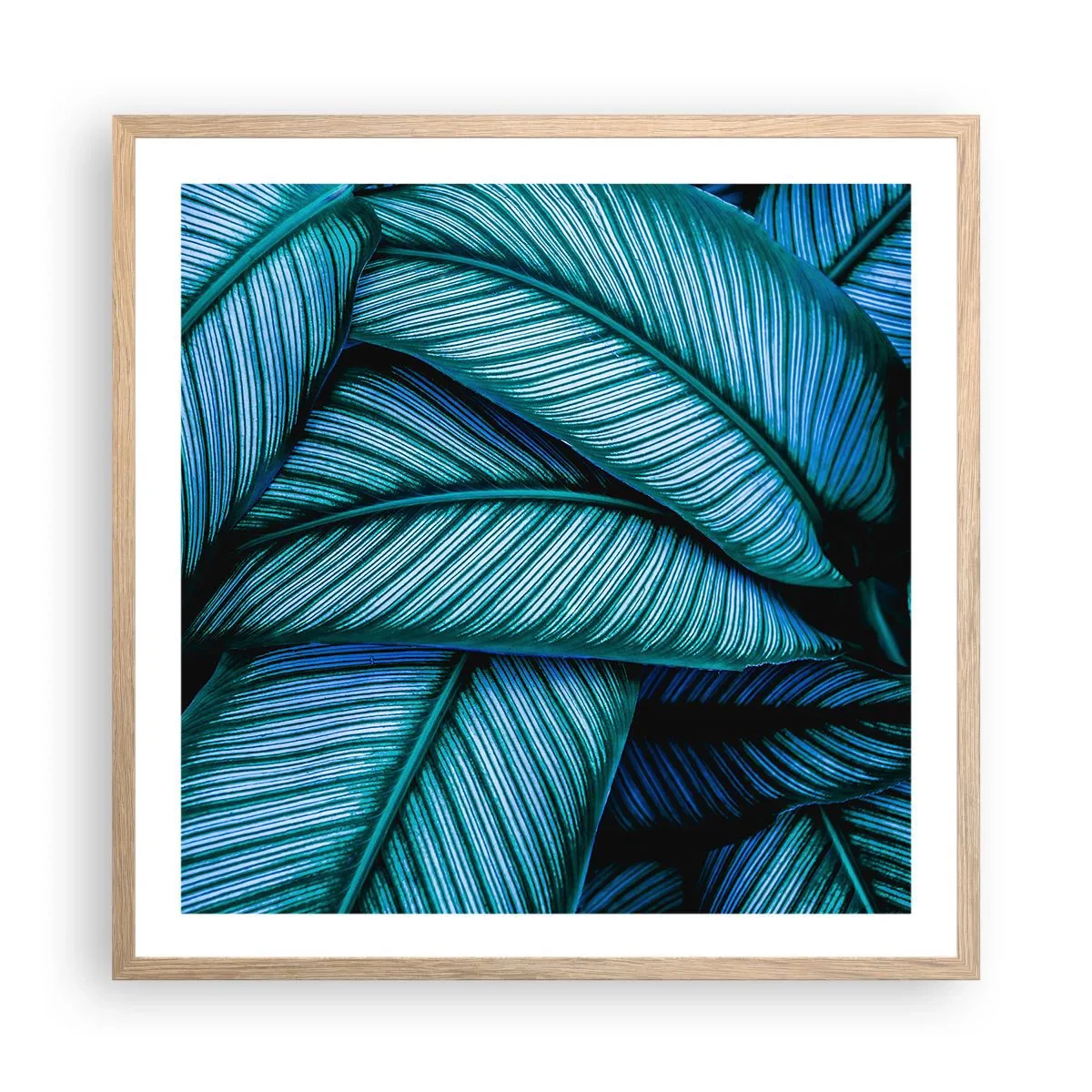 Affiche dans un chêne clair - Poster - Lignes de vie - 60x60 cm