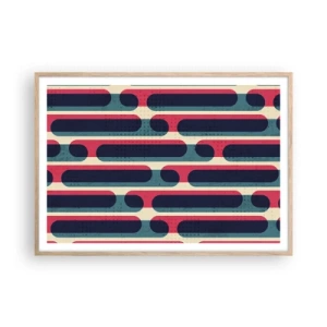 Affiche dans un chêne clair - Poster - En profondeur et sur l'avant - 100x70 cm