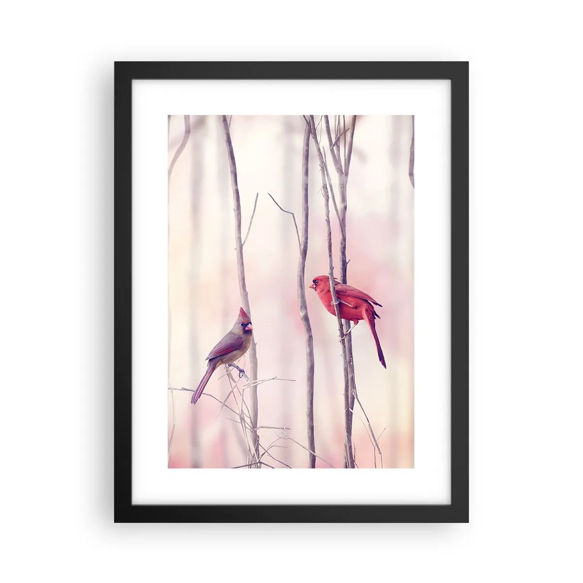 Affiche dans un cadre noir - Poster - Conte de la forêt rose - 30x40 cm