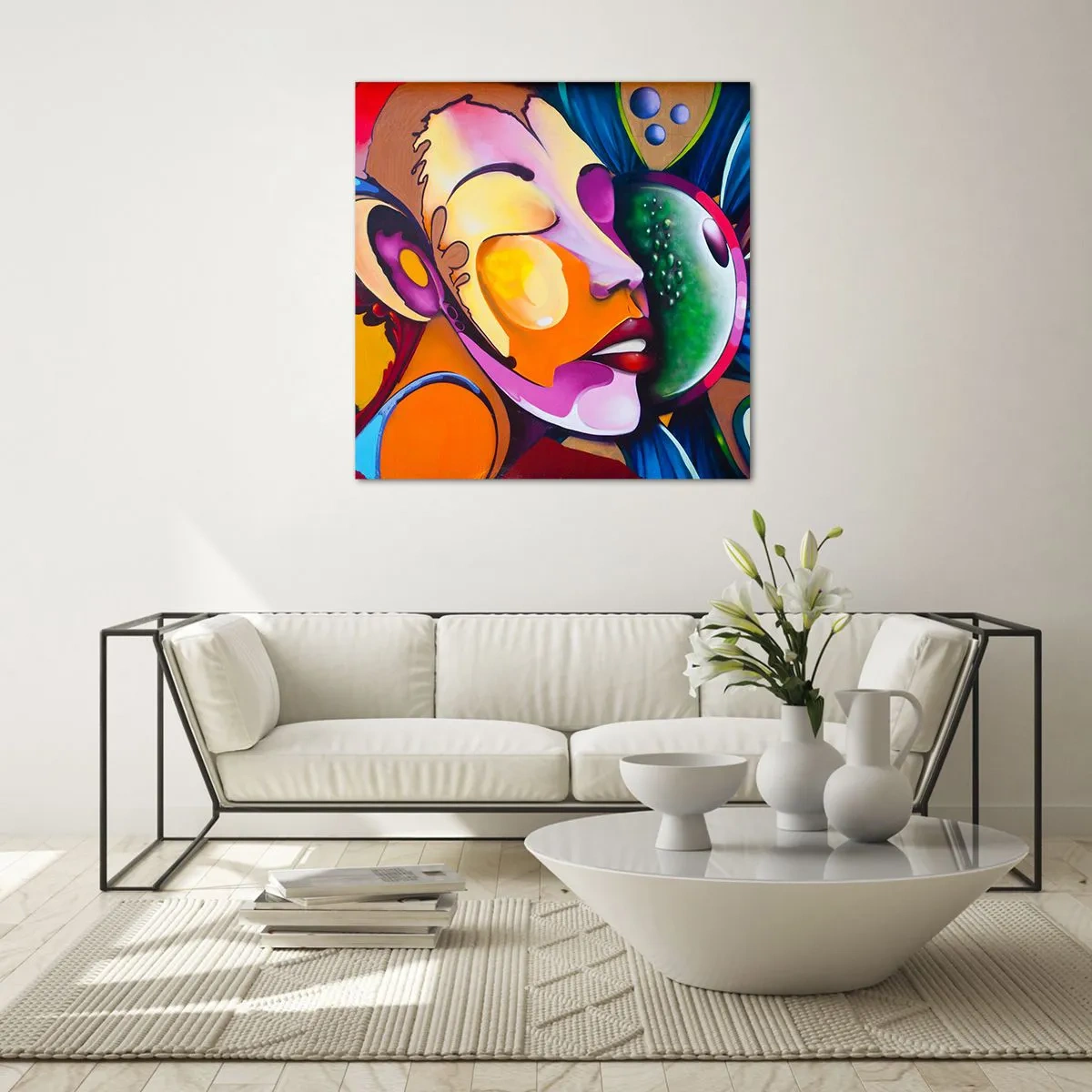 Impression sur verre - Image sur verre - Toucher avec la couleur - 40x40 cm