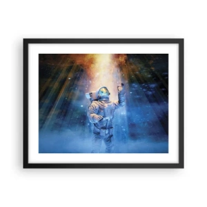 Affiche dans un cadre noir - Poster - Enfin arrivé - 50x40 cm