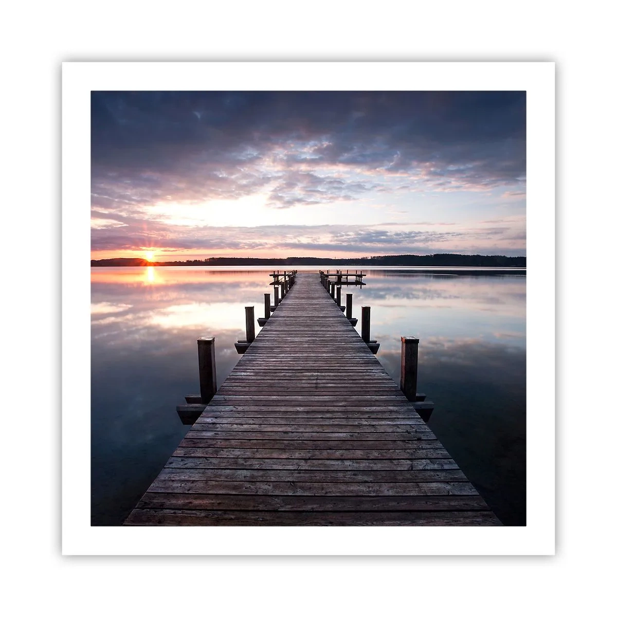 Affiche - Poster - Une frontière tranquille entre le jour et la nuit - 60x60 cm