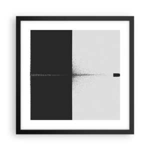 Affiche dans un cadre noir - Poster - Droit au but - 40x40 cm