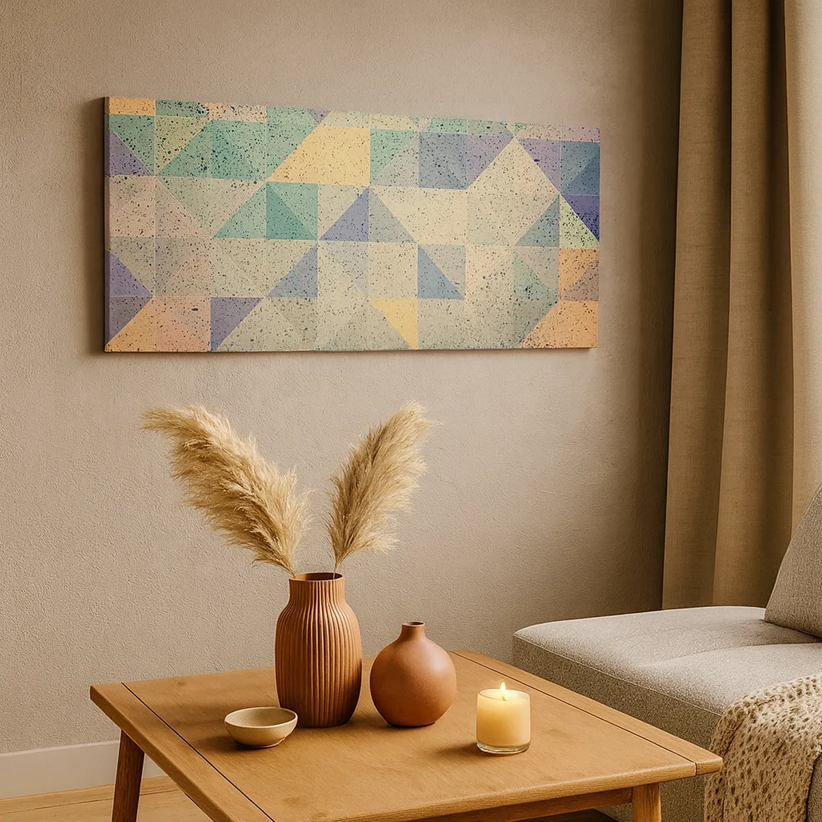 Impression sur toile - Image sur toile - République des triangles - 30x30 cm