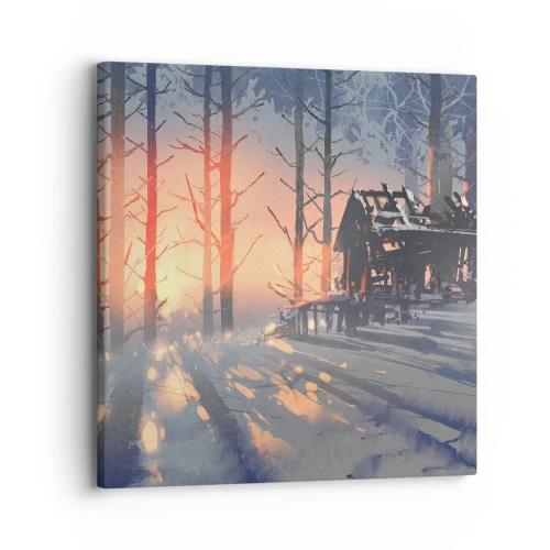 Impression sur toile - Image sur toile - Seul le soleil regarde ici - 30x30 cm