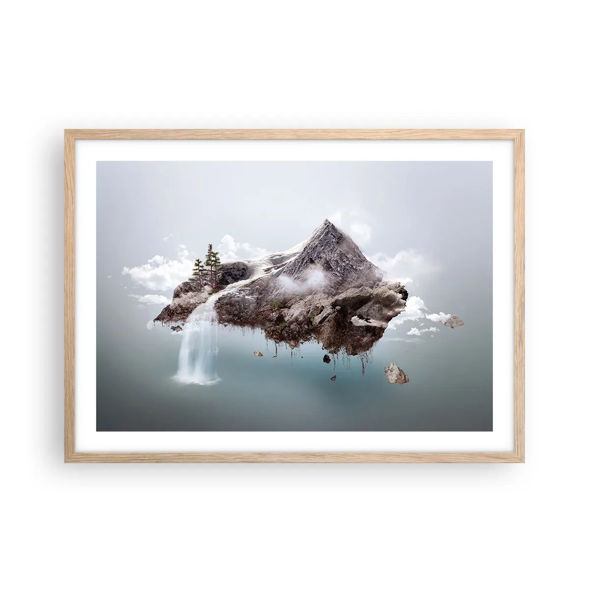 Affiche dans un chêne clair - Poster - L'oeil du surréaliste - 70x50 cm