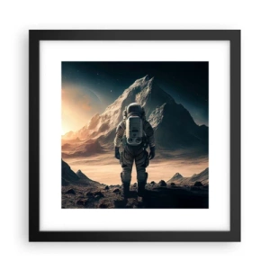 Affiche dans un cadre noir - Poster - Nouveau défi - 30x30 cm