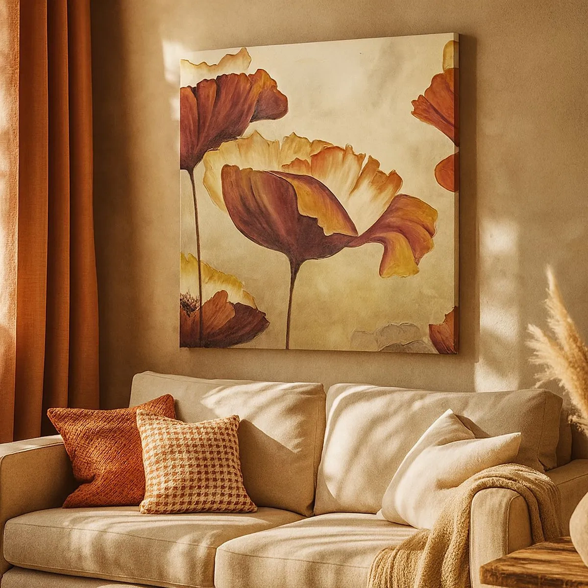 Impression sur toile - Image sur toile - À la lisière des champs - 30x30 cm