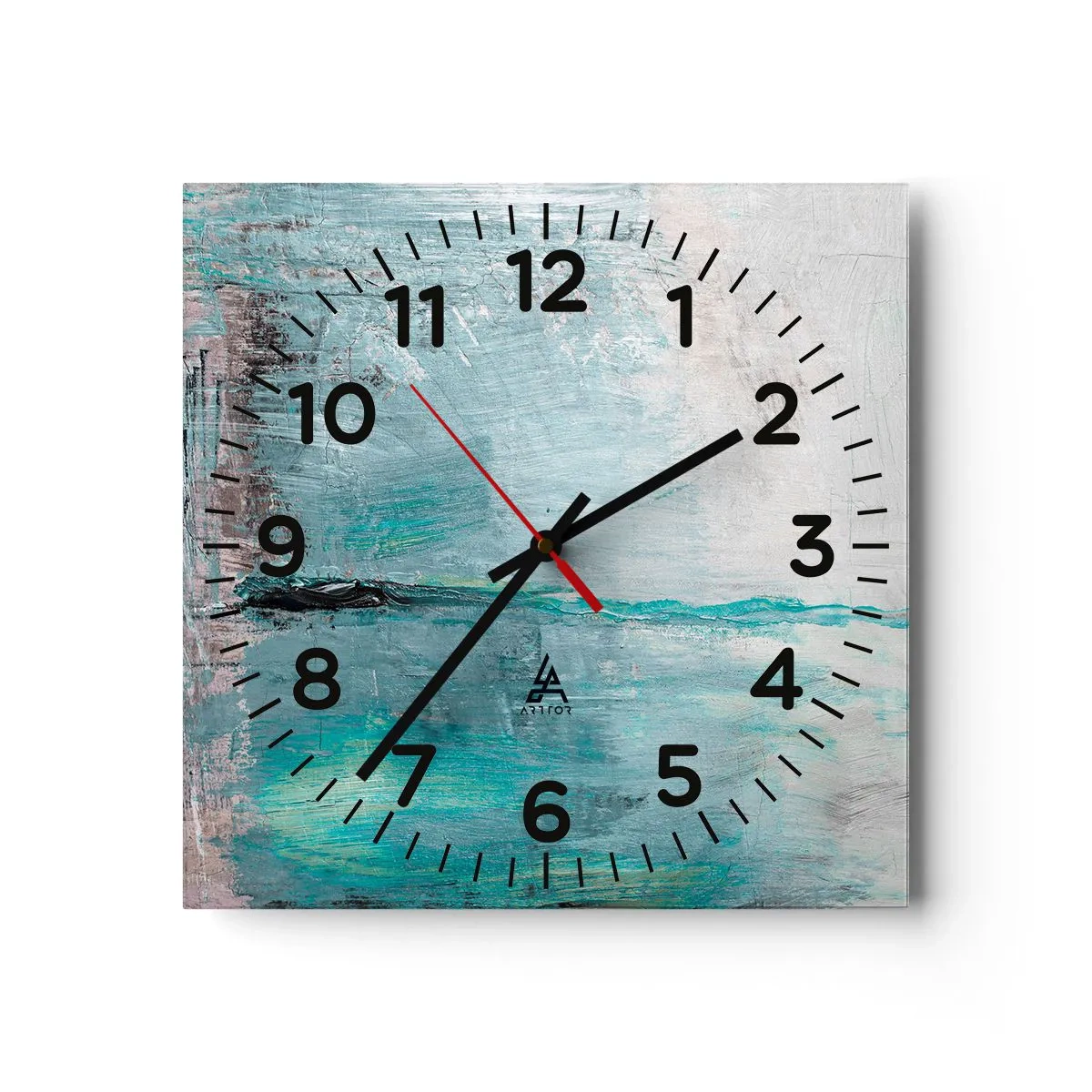 Horloge murale - Pendule murale - Horizontalement en bleu - 30x30 cm