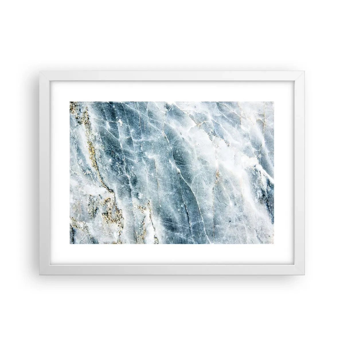 Affiche dans un cadre blanc - Poster - Monde de glace - 40x30 cm