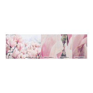 Échantillon de Papier Peint Premium Canvas - Idéal de la subtilité - Magnolia, Fleurs, Magnolia - 100x30 cm