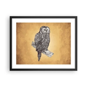 Affiche dans un cadre noir - Poster - Ornements complexes de sagesse - 50x40 cm