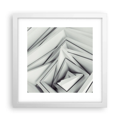 Affiche dans un cadre blanc - Poster - Bourgeon d’angles vifs - 30x30 cm
