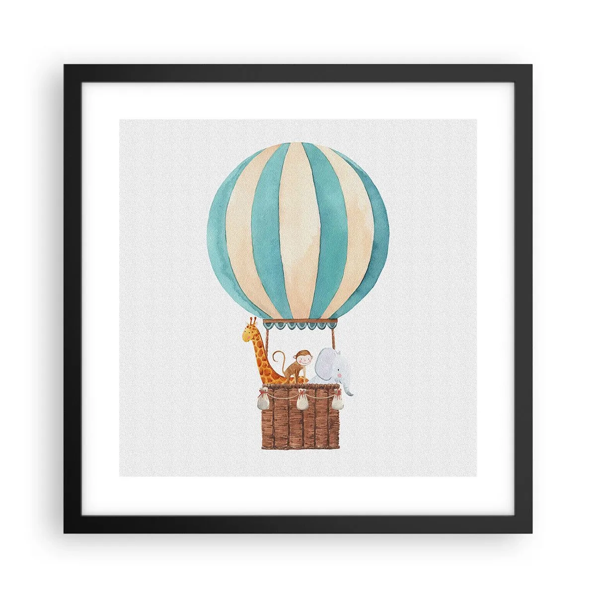 Affiche dans un cadre noir - Poster - Voyage fantastique - 40x40 cm