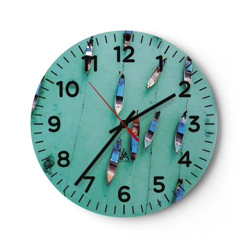 Horloge murale - Pendule murale - Dans une attente jouyeuse - 30x30 cm