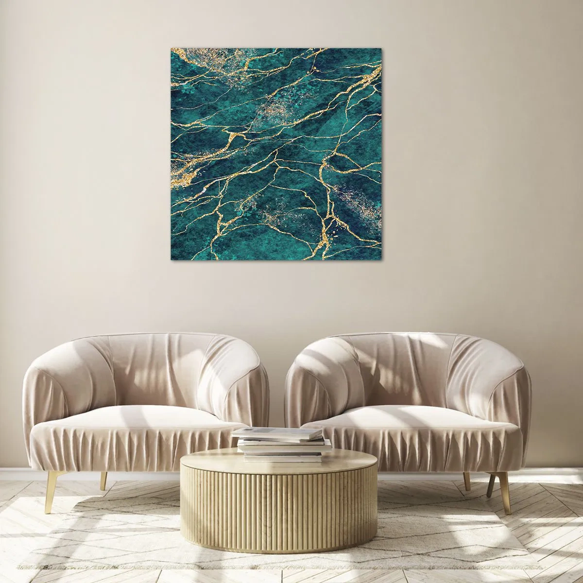 Impression sur verre - Image sur verre - Mine d'or - 50x50 cm