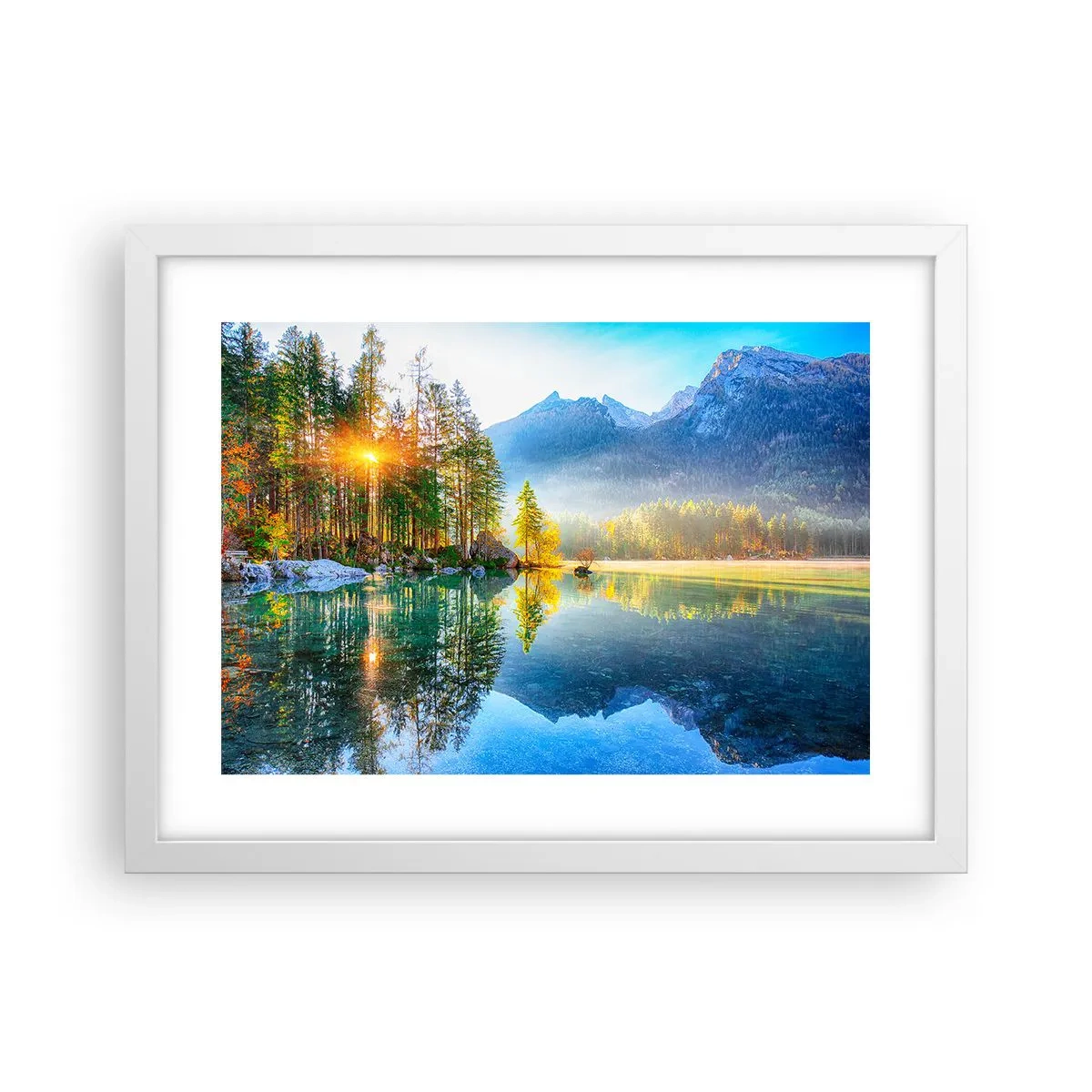 Affiche dans un cadre blanc - Poster - Majesté et douceur - 40x30 cm