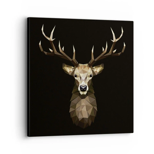 Impression sur toile - Image sur toile - Cerf cubique - 30x30 cm