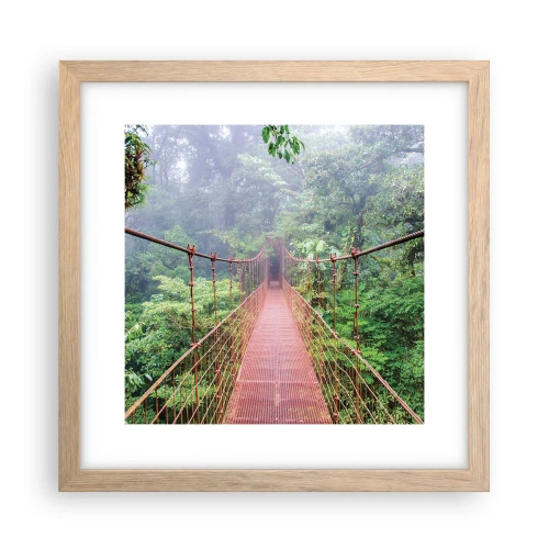 Affiche dans un chêne clair - Poster - Suspendu sur les couronnes - 30x30 cm