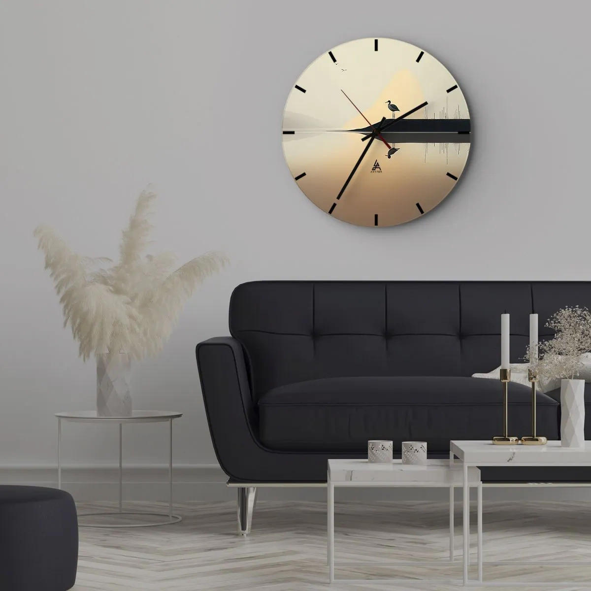 Horloge murale - Pendule murale - Le seigneur du lac - 40x40 cm