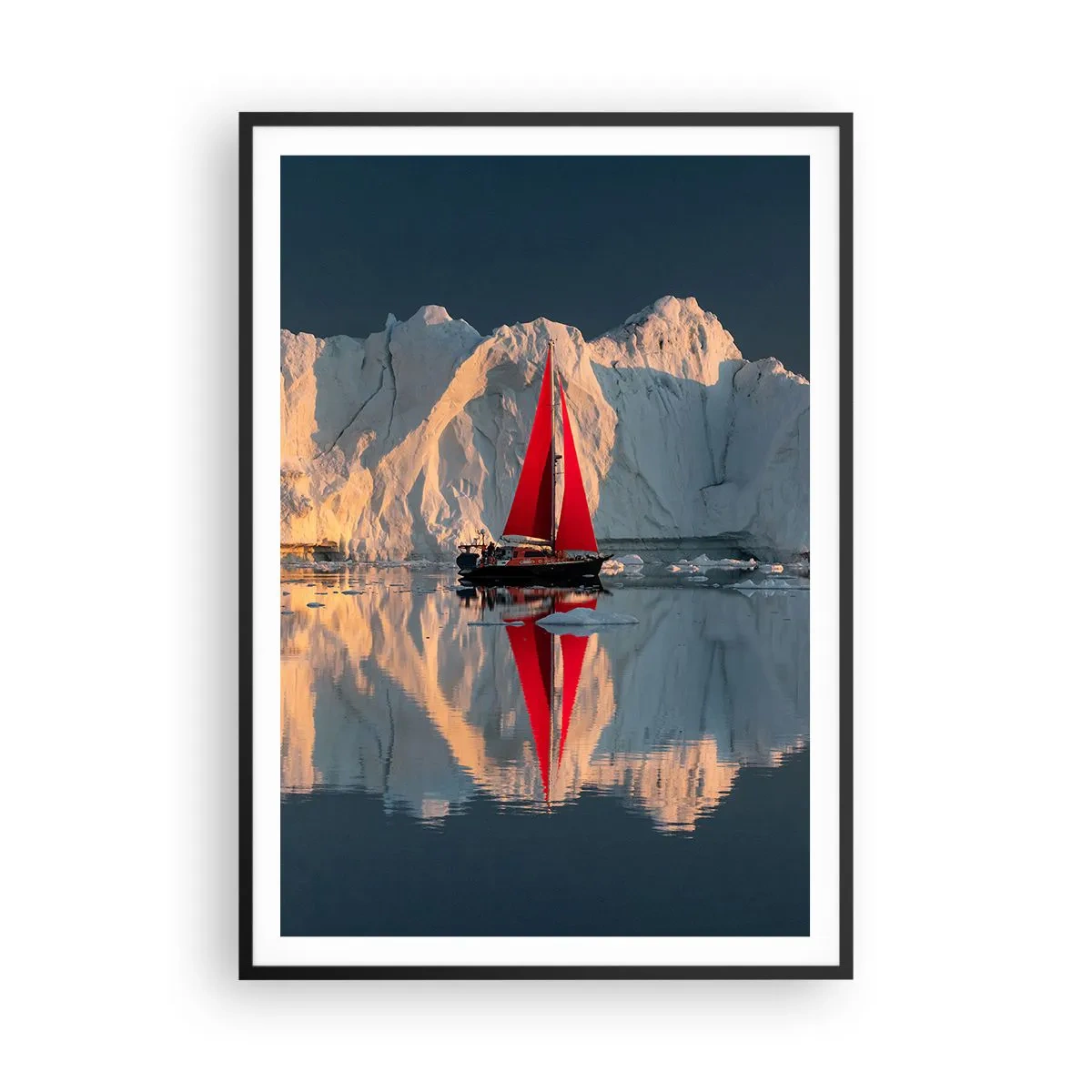 Affiche dans un cadre noir - Poster - Aux limites du monde - 70x100 cm