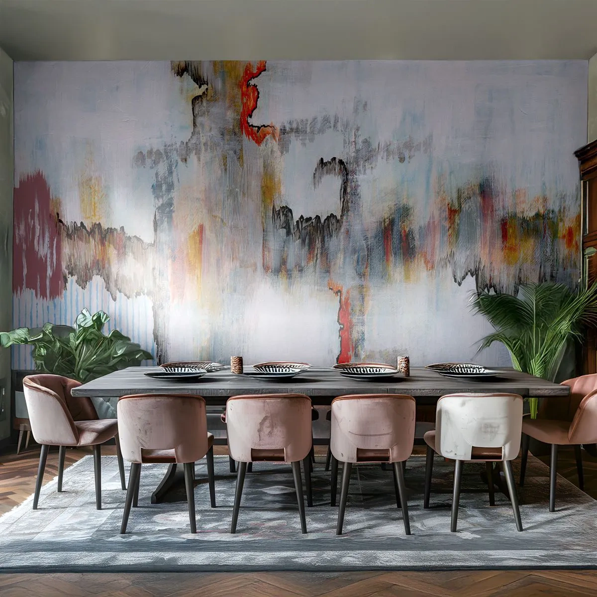 Papier peint sur mesure Premium Canvas - Un bâton sur l'eau - Abstraction, Morceau, Modèle moderne