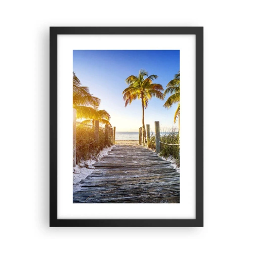 Affiche dans un cadre noir - Poster - Directement au paradis - 30x40 cm