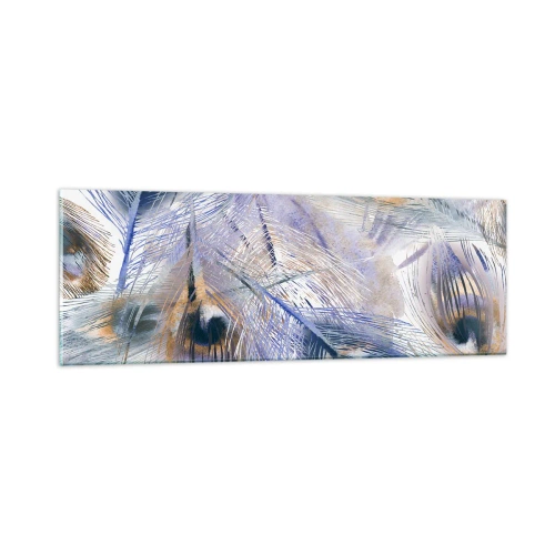 Impression sur verre - Image sur verre - Composition de paon - 90x30 cm