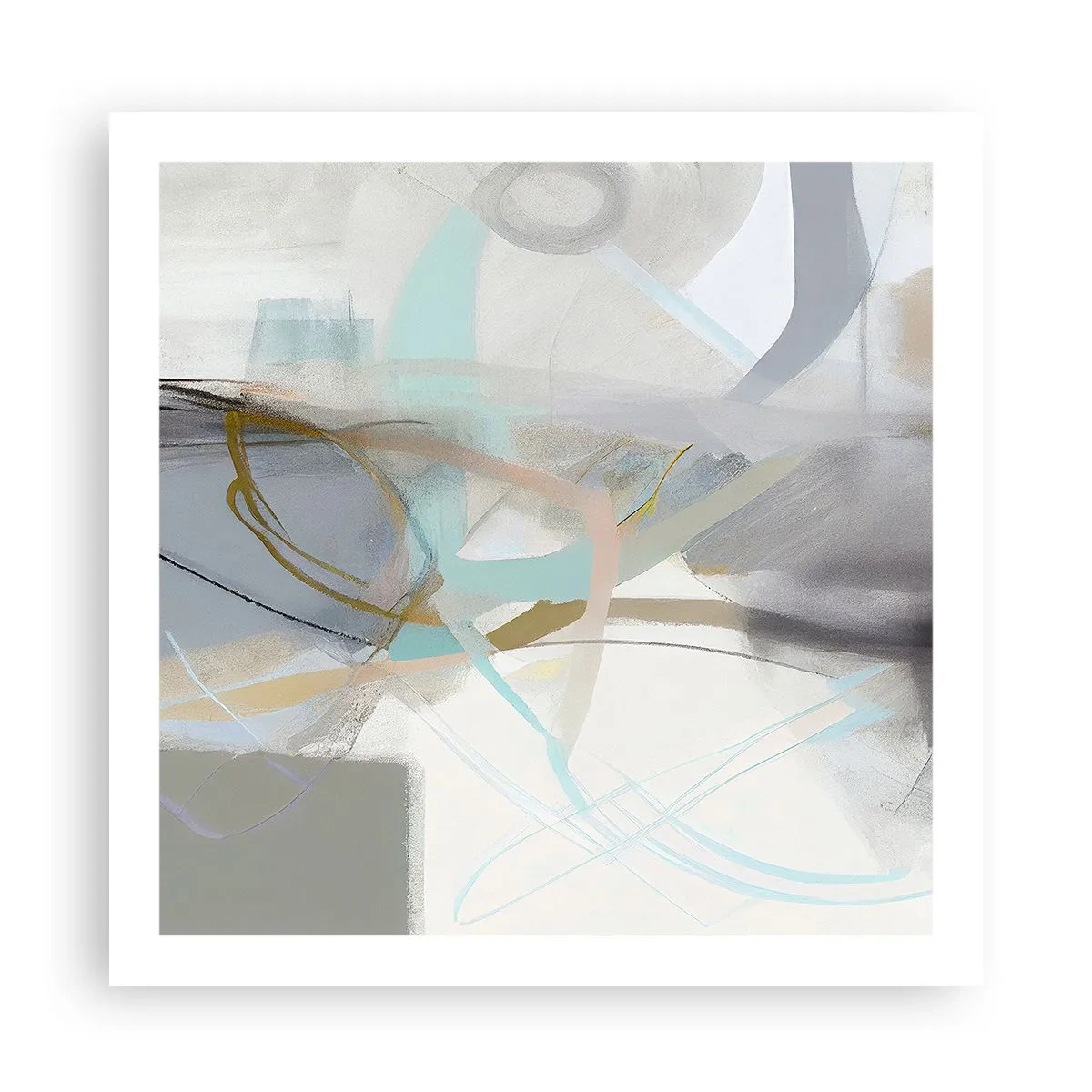 Affiche - Poster - Abstraction brumeuse - 60x60 cm