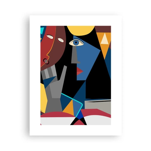 Affiche - Poster - Une conversation entre cubistes - 30x40 cm