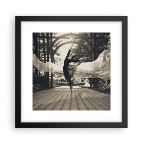 Affiche dans un cadre noir - Poster - La danse de l'esprit jardin - 30x30 cm