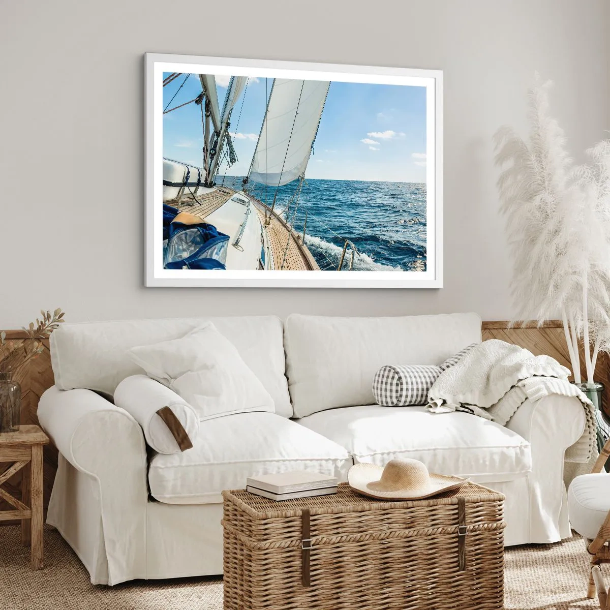 Affiche dans un cadre blanc - Poster - Ohé, l'aventure - 40x30 cm