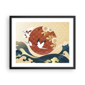 Affiche dans un cadre noir - Poster - Conte japonnais - 50x40 cm