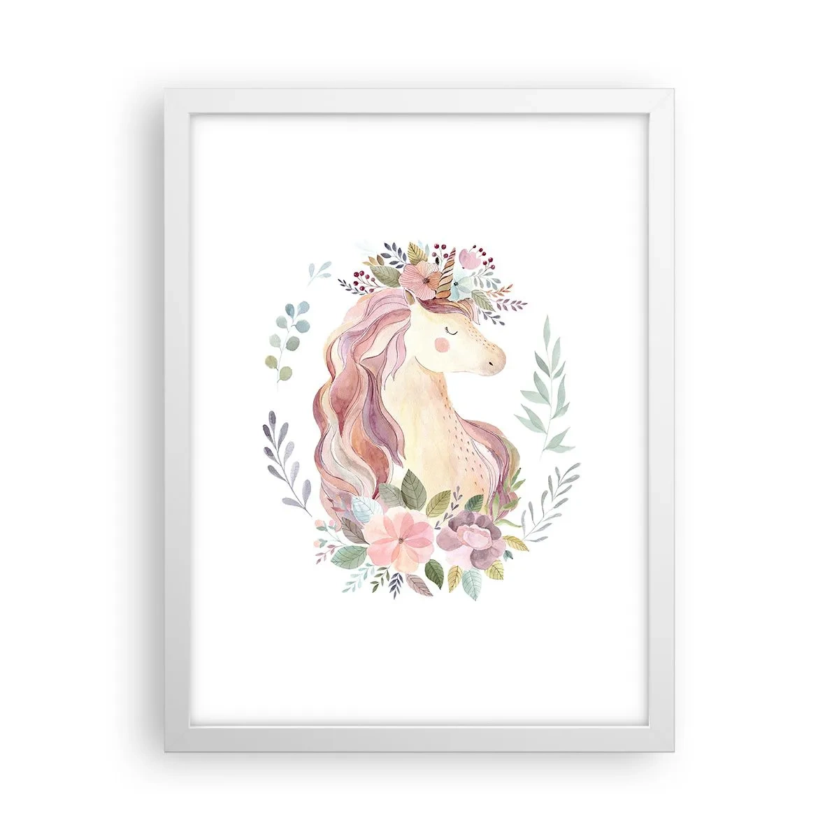 Affiche dans un cadre blanc - Poster - Invitation au monde des contes de fées - 30x40 cm