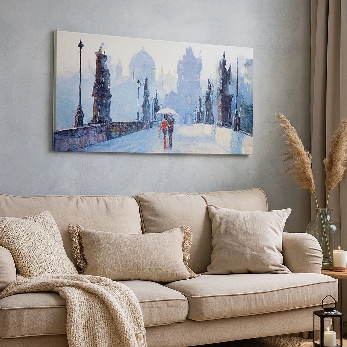 Impression sur toile - Image sur toile - La pluie a dû nous charmer - 30x30 cm