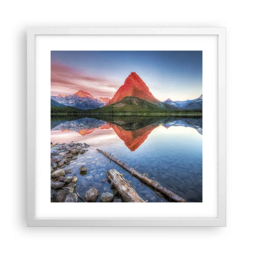 Affiche dans un cadre blanc - Poster - Chaleur et fraicheur - 40x40 cm