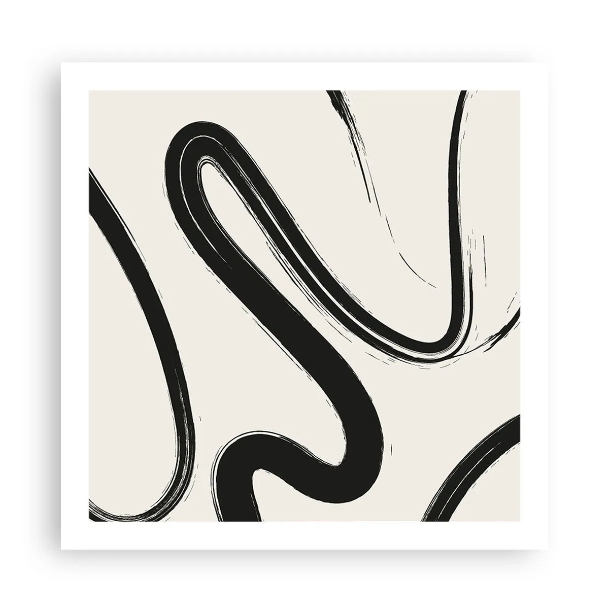 Affiche - Poster - Fantaisie en noir et blanc - 60x60 cm