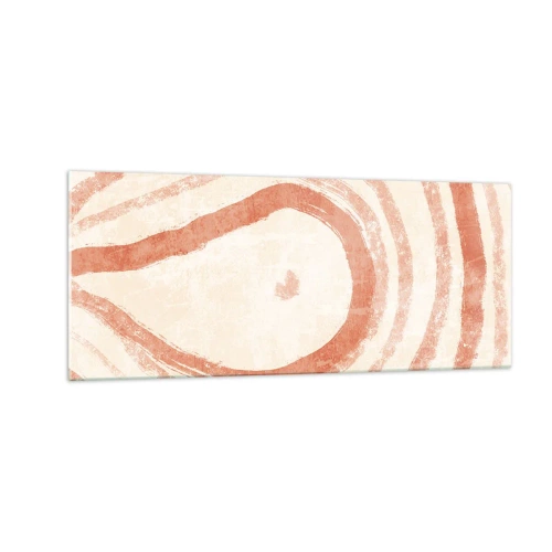 Impression sur verre - Image sur verre - Cercles de corail – composition - 100x40 cm
